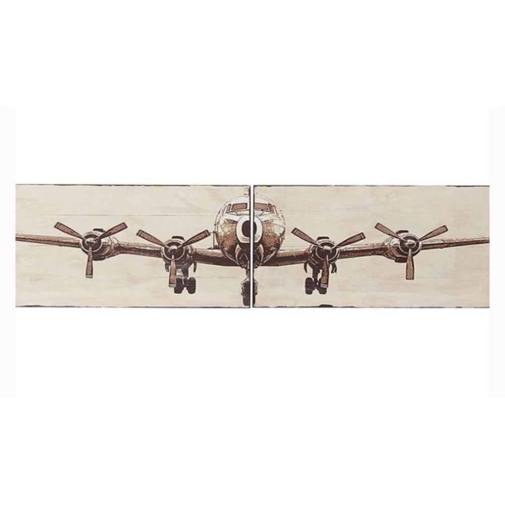 Pottery Barn Small Planked Airplane Panels